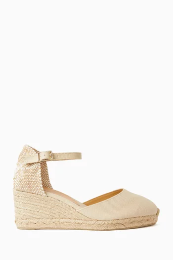 Carol 60 Espadrille Wedges in Canvas