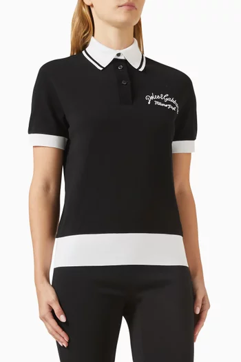 Logo-embroidered Polo Shirt in Cotton