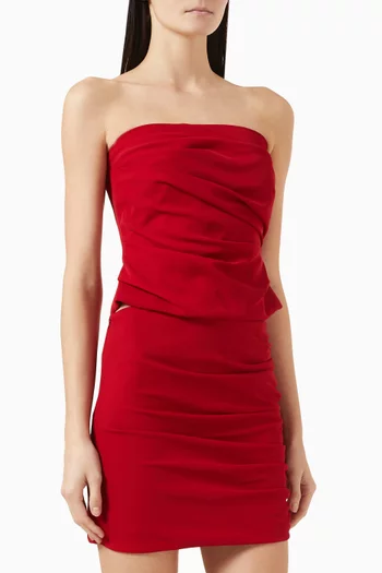 Pleated Bustier Top