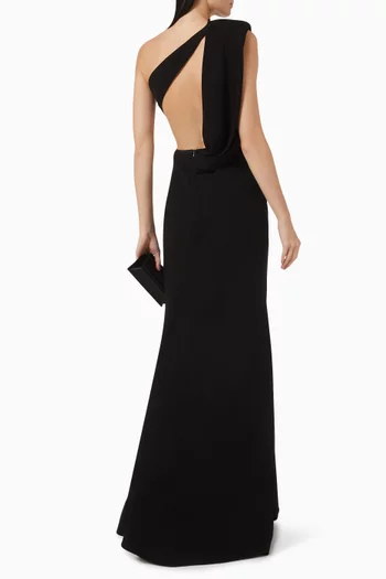 One-shoulder Cut-out Maxi Dress