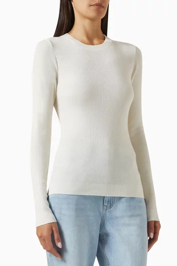 Rib-knit Sweater in Merino Wool