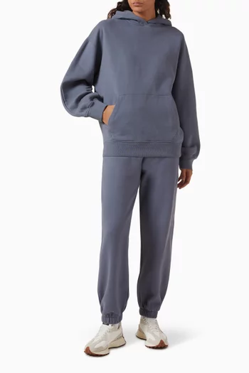 كنزة بغطاء للرأس بقصة بويفريند صوف ناعم