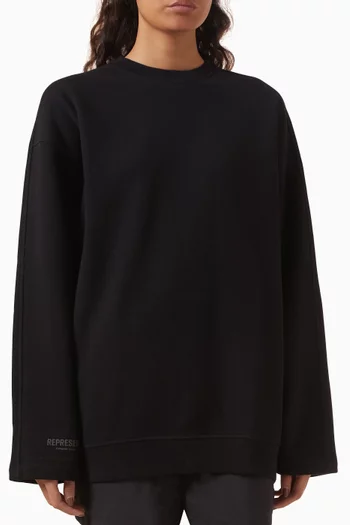 سويت شيرت بقصة فضفاضة صوف ناعم