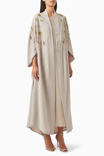 Golden Aura Abaya in Crepe