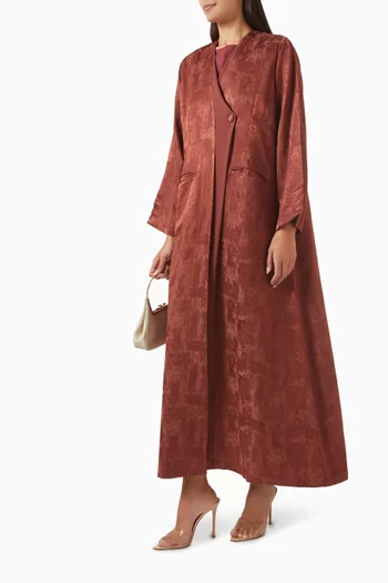 Maroon Harmony Abaya in Washed Silk