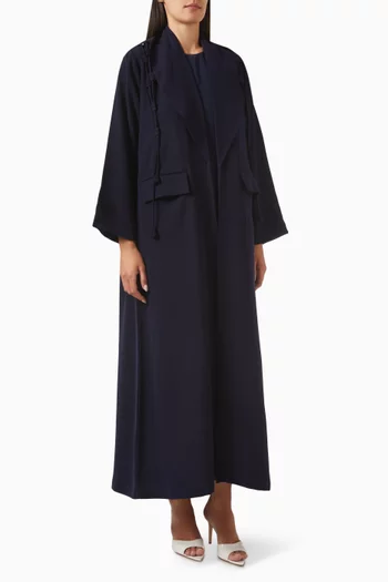 Sapphire Silhouette Abaya in Crepe