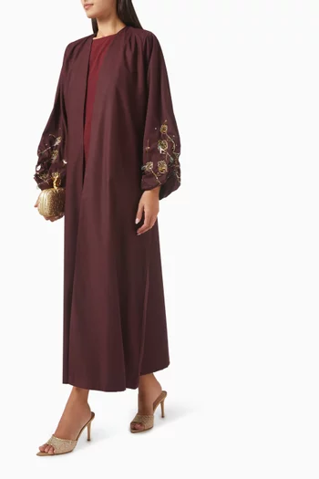 Golden Embrace Abaya in Taffeta