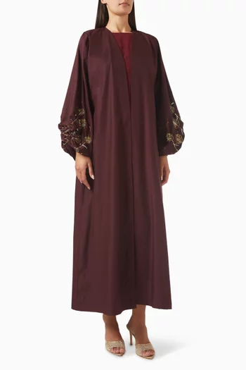 Golden Embrace Abaya in Taffeta