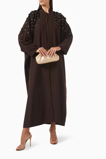 Floral Drizzle Abaya in Crepe