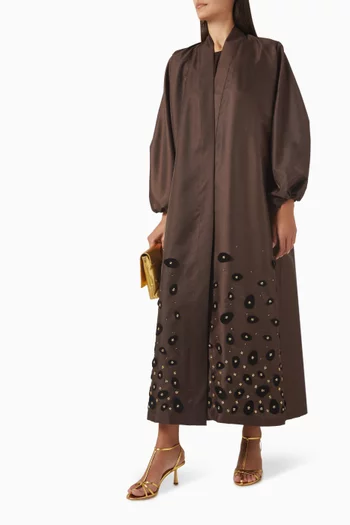 Rustic Blossom Abaya in Taffeta