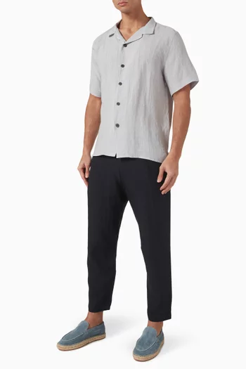 Camp Collar Shirt in Linen