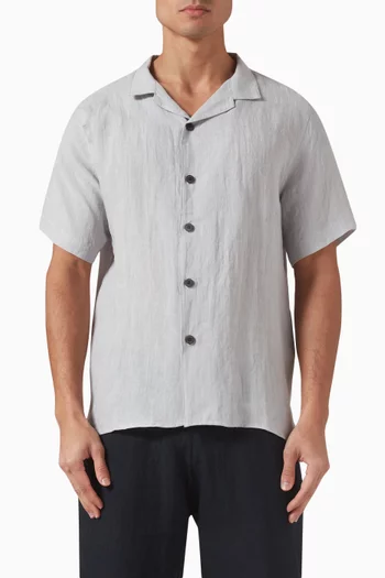 Camp Collar Shirt in Linen
