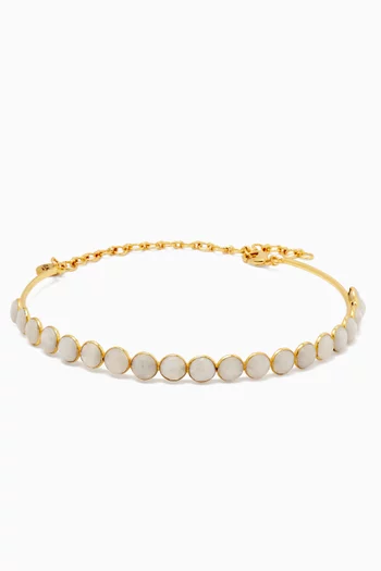 Gemstone Choker in 18kt Gold-plated Metal
