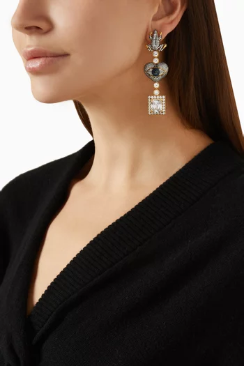 Miro Earrings in 24kt Gold-plated Bronze & Silver