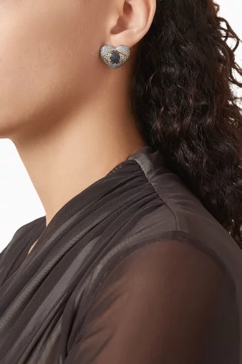 Occhio del Amore Earrings in 24kt Gold-plated Bronze & Silver
