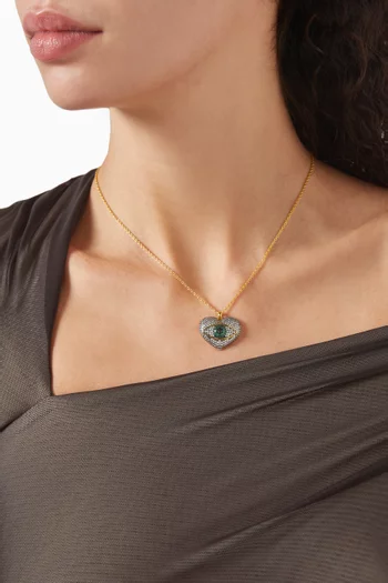 Occhio del Amore Necklace in 24kt Gold-plated Bronze