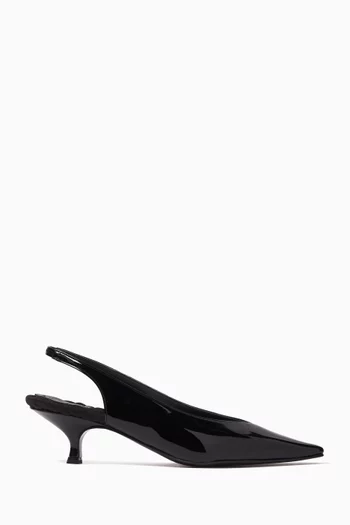 Silvana 50 Slingback Pumps in Patent Faux Leather