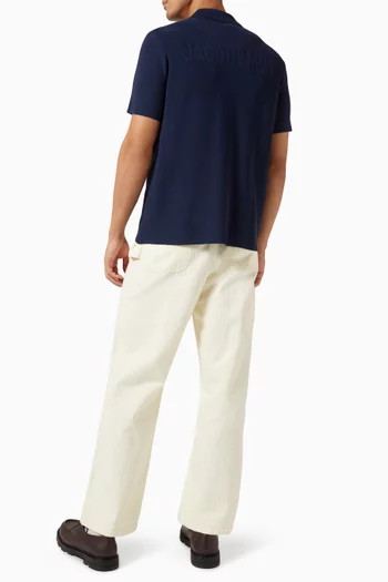 Le Polo Maille Shirt in Viscose=blend
