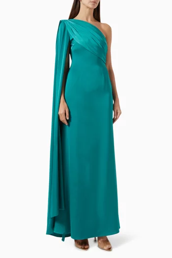 Kiolet Maxi Dress in Crepe Satin