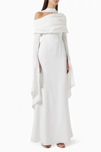 Kamelia Maxi Dress in Crepe Satin