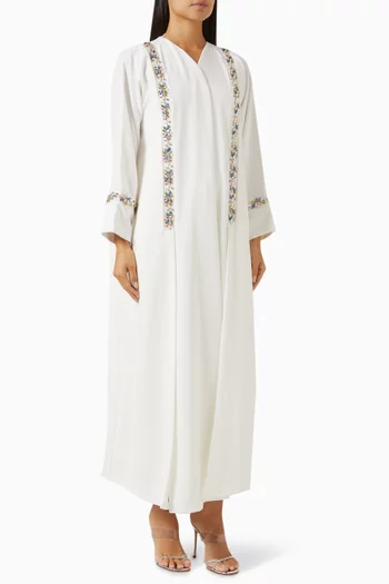 عباية مطرزة كريب