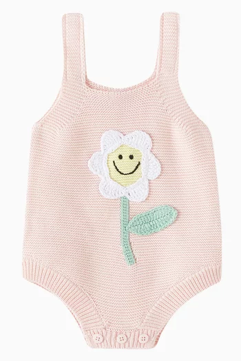 Floral Patch Bodysuit in Knit