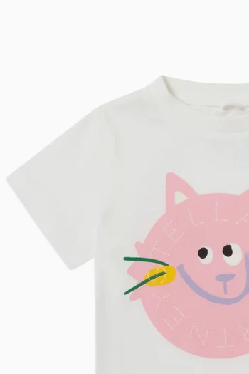 Cat Graphic-print T-shirt in Cotton
