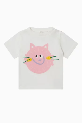 Cat Graphic-print T-shirt in Cotton