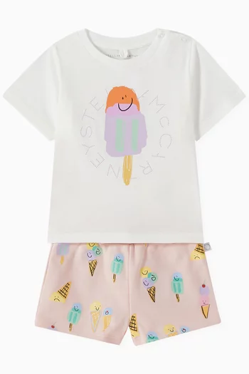 Ice Cream Stick Graphic-print T-shirt in Cotton