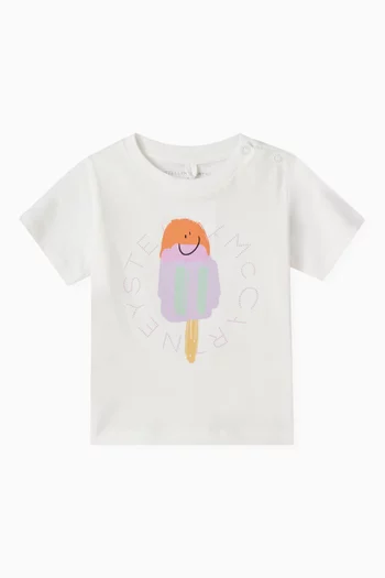 Ice Cream Stick Graphic-print T-shirt in Cotton