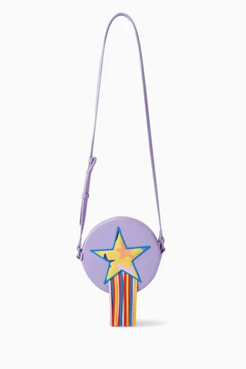 Star-applique Shoulder Bag in Faux Leather