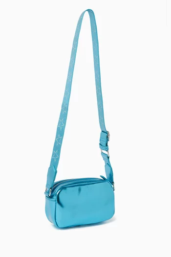 Star-print Shoulder Bag in Metallic Faux Leather