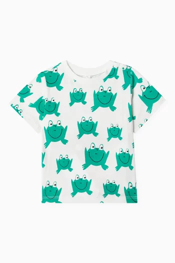 Baby Frog-print T-shirt in Cotton