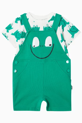 Baby Frog Dungaree in Cotton