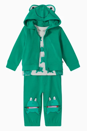 Baby Frog Printed Sweatpants in Cotton
