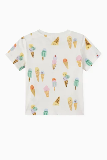 All-over Ice Cream Graphic-print T-shirt in Cotton