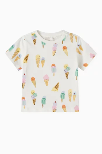 All-over Ice Cream Graphic-print T-shirt in Cotton