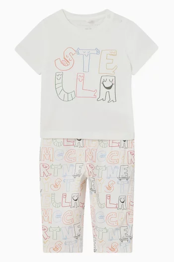 Baby Logo-print Sweatpants in Organic Cotton