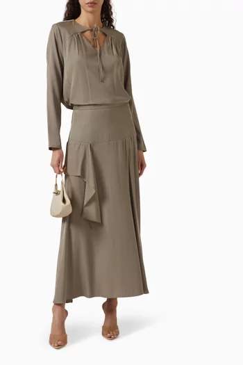 Tie-up Top in Viscose-blend