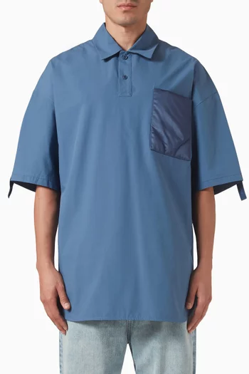 Polo Shirt in Cotton Poplin