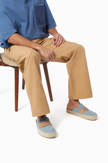 Espadrille Loafer Mules in Cotton