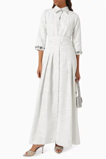 Zinnia Textured Gown in Cotton-blend