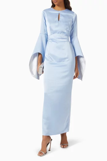 Alchemilla Maxi Dress in Satin