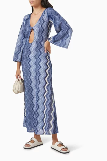 Lucia Zigzag Maxi Dress in Knit
