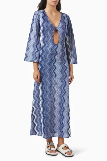 Lucia Zigzag Maxi Dress in Knit