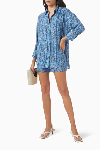 Prinkipo Oversized Shirt in Vegan Silk