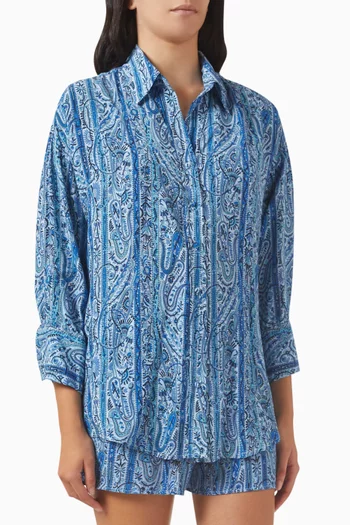 Prinkipo Oversized Shirt in Vegan Silk