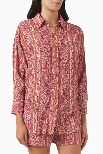 Prinkipo Oversized Shirt in Vegan Silk