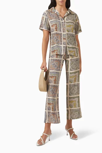 Zoya Printed Shirt in Vegan Silk