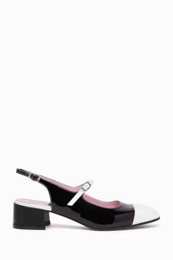 Ischia 35 Mary Jane Slingback Ballet Flats in Patent Leather